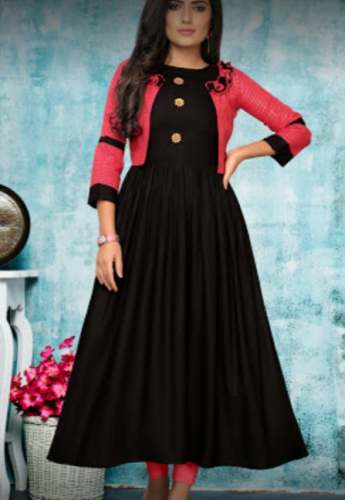 Buy Flared Long Kurti At Wholesale Price by Wedani