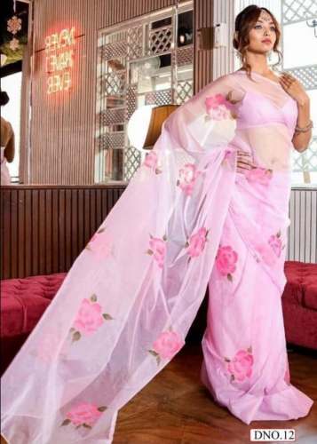Fancy Floral Digital Printed Saree