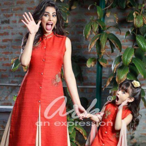 Mother Daughter Kurti Skirt Set by ark & girlish by New Kanika Fashions