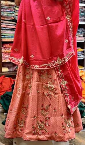 Fancy Pink Embroidered Lehenga Choli by Rani Sahiba Sarees