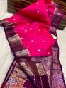Banarasi Dyeble Kora Organza Silk Saree thumb 5