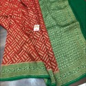 Banarasi semi georget saree  thumb 3