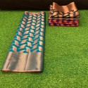 copper zari silk saree  thumb 1