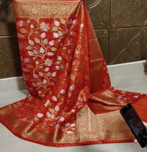 Designer Banarasi Dyeble Organza Silk Saree