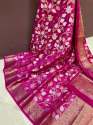 Designer Banarasi Dyeble Organza Silk Saree thumb 9
