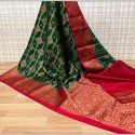 dyeble monga silk saree  thumb 5