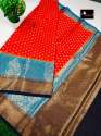 Latest Banarasi Dyeable Soft Silk Georgtte Saree thumb 5