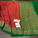 semi georget silk saree  thumb 1