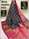 Trendy Kora Muslin Butti Banarasi Saree  thumb 5