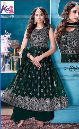 Dark Green Women Fancy suit 