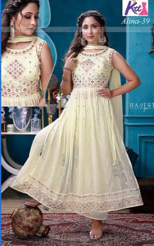 Long Embroidered Sharara Suit from nagaur