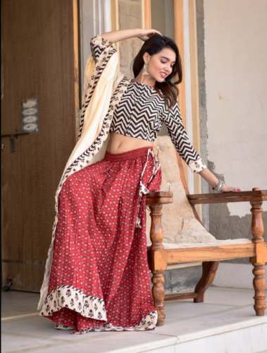 Festive Wear Cotton Lehenga Choli by Siddhi fashion