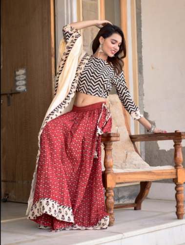 Festive Wear Cotton Lehenga Choli