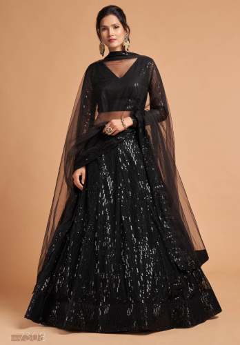 7308 Trendy Sequins Embroidery Work Lehenga