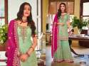 EB   1364 Georgette With Embroidery Work Suit thumb 4