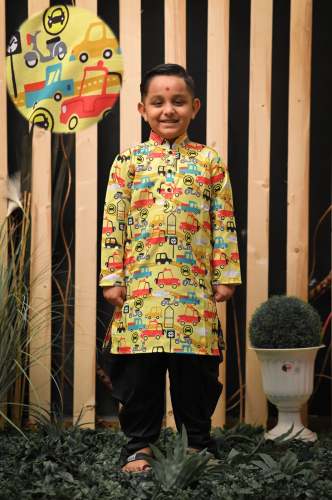 Kids Digital Print Kurta Payjama set
