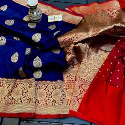 Ladies Soft lichi banarasi Katan Saree