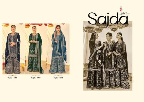  SAJDA Georgette with emboidery work Suit by shiv fashion