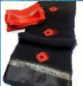 Regular Wear Black Chiffon Saree
