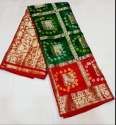 wedding-wear-red-and-green-bandhani-saree