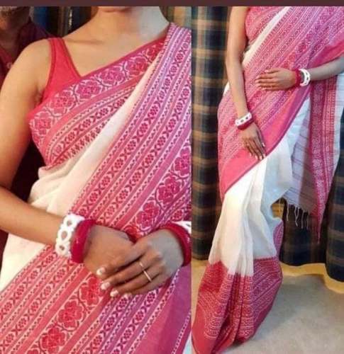 New Arrival Handloom Cotton Saree For Ladies by Anu Creations