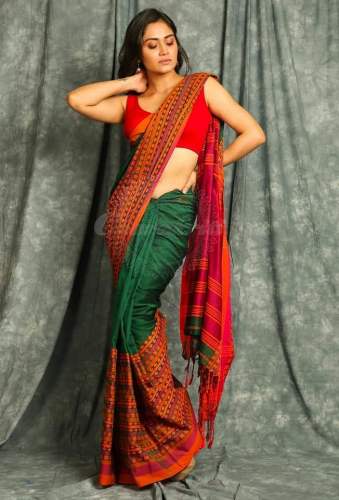 New Collection Designer Cotton Saree For Ladies by Anu Creations