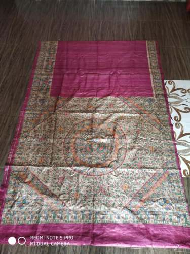 New Collection Kalamkari Print Saree For Ladies