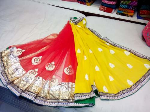 Multi Color Embroidery Saree For Women by Sneha Boutique