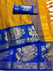 Brahmputra  Pure Mercerised Cotton Silk saree 