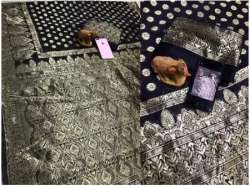 Designer printed Lichi Zari Work Silk Saree 