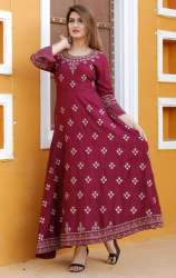 Anarkali Long Cotton Kurti by Simpurity