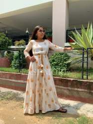 Cotton Long Anarkali Kurti