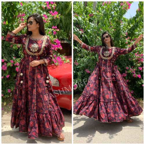 Printed Anarkali Kurti for Ladies by Fashmore