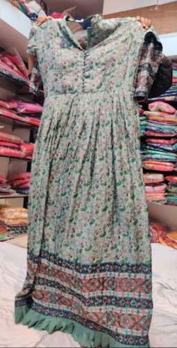 Trendy long printed Gown For Girls