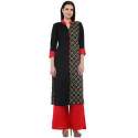 Panelled Kurta with Contrast Palazzo