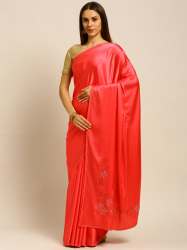 Designer Satin Machine Work Saree-996