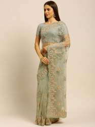Embroidered Coding Work Net Saree -1297