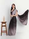 Fancy Stylish To Dark Ombre Satin Saree thumb 2