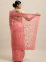Light Pink Net Embroidered Saree - 906 thumb 2