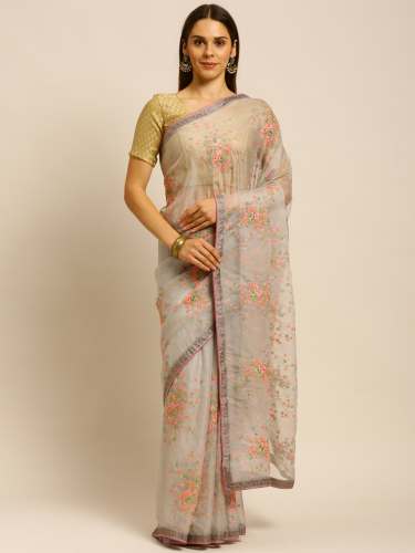 Organza Tissue Net Saree-991