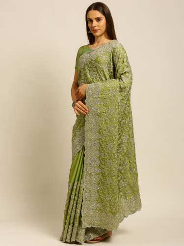 Rangoli Silk Embroidered Saree - 1103
