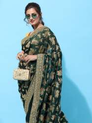  Single Zari Embroidered with diamond work 927