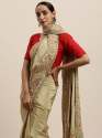 Wedding wear Crepe Embroidered Saree-1471 thumb 7