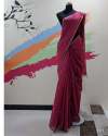New Collection Fancy Cotton Pink Saree For Ladies