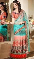 Georgette Embroidered Lehenga Sarees