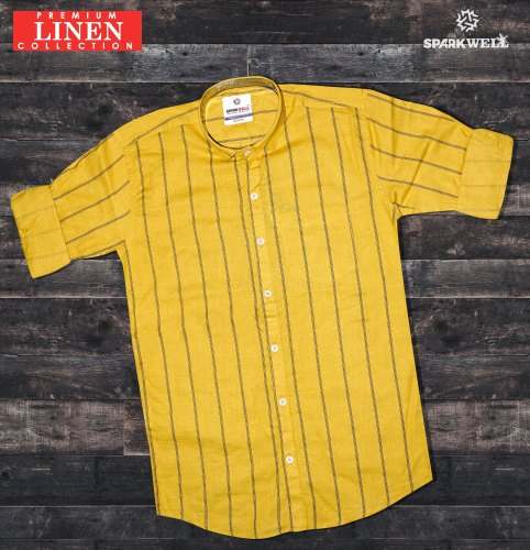 Men Casual Linen Shirt by Mountwell retail india llp