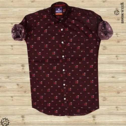 Red Printed Mens Shirt by Mountwell retail india llp