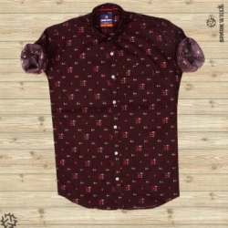 Red Printed Mens Shirt
