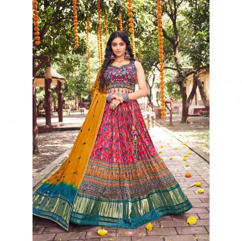 Elegant Multi Color Lehenga Choli from Bulandshahr by Mohini Saree