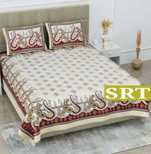 King Size Jaipuri Bedsheet 90X108  by Hetvi Textile